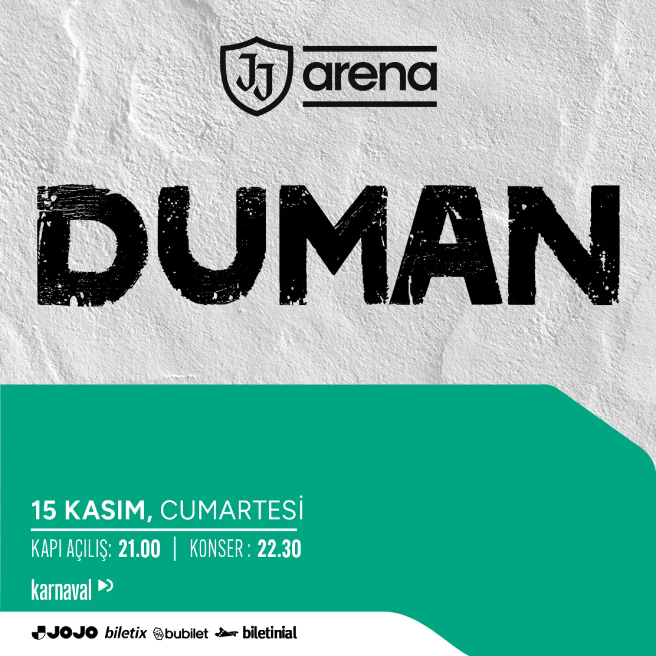 Duman, JJ Arena Ataşehir'de Muhteşem Bir Konser İçin Geri Dönüyor Duman, JJ Arena Ataşehir'de Muhteşem Bir Konser İçin Geri Dönüyor