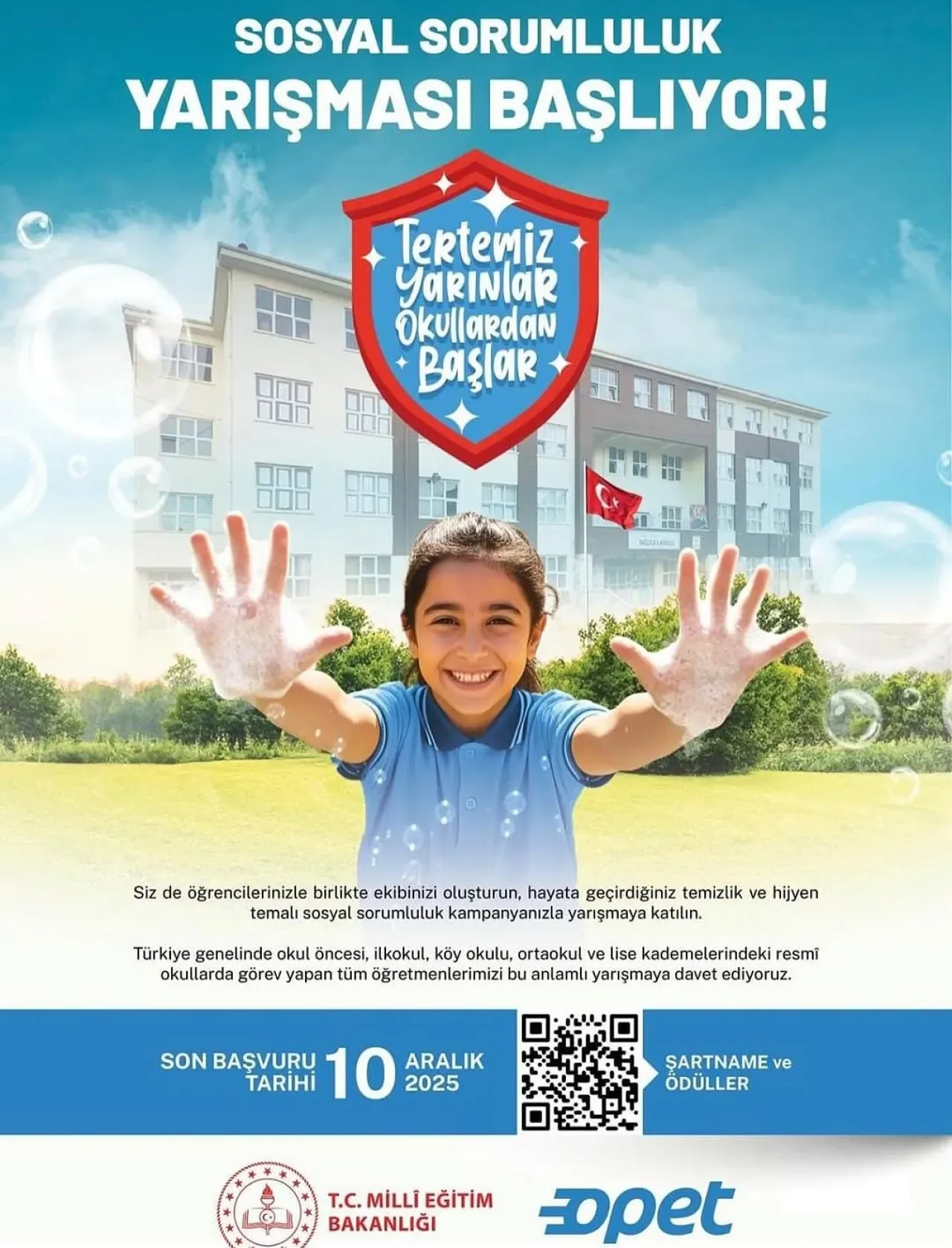 OPET ve MEB İş Birliğiyle "Tertemiz Yarınlar" Temizlik Yarışması Başvuruları Başladı OPET ve MEB İş Birliğiyle "Tertemiz Yarınlar" Temizlik Yarışması Başvuruları Başladı