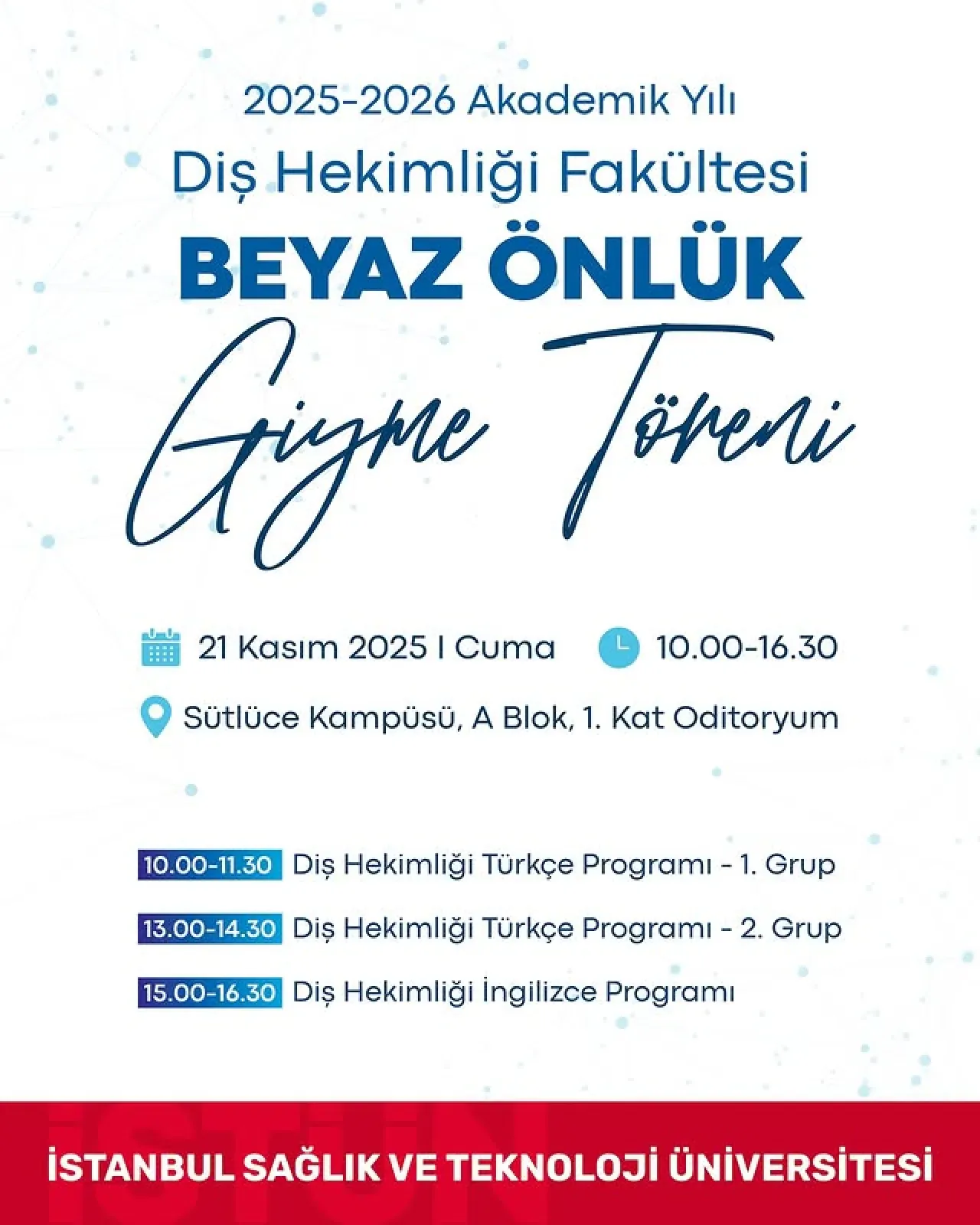 İstanbul Sağlık ve Teknoloji Üniversitesi'nde Beyaz Önlük Töreni Heyecanı İstanbul Sağlık ve Teknoloji Üniversitesi'nde Beyaz Önlük Töreni Heyecanı