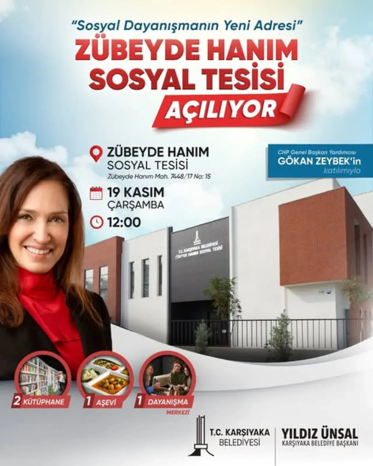 Karşıyaka'da Sosyal Dayanışma İçin Yeni Adım: Zübeyde Hanım Sosyal Tesisi Açılıyor Karşıyaka'da Sosyal Dayanışma İçin Yeni Adım: Zübeyde Hanım Sosyal Tesisi Açılıyor