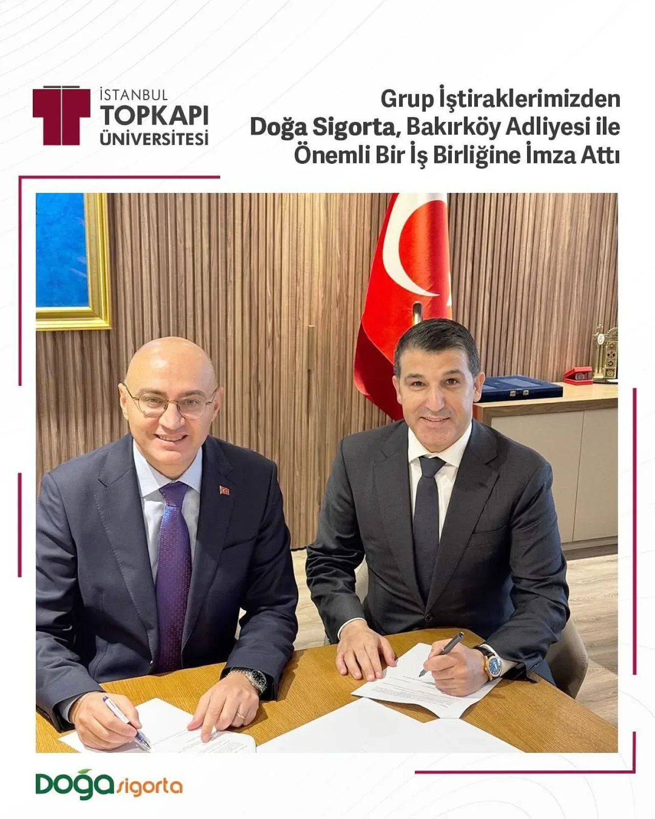 Bakırköy Adliyesi ile Doğa Sigorta Arasında İş Birliği Bakırköy Adliyesi ile Doğa Sigorta Arasında İş Birliği