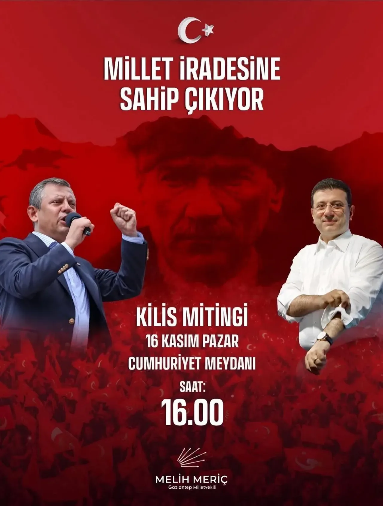 CHP Genel Başkanı Özgür Özel Pazar Günü Kilis'te Halkla Buluşacak CHP Genel Başkanı Özgür Özel Pazar Günü Kilis'te Halkla Buluşacak