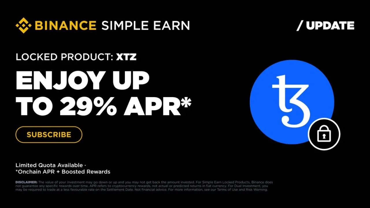 Binance, Tezos (XTZ) Yatırımcıları İçin Yüksek Getirili Yeni Ürünler Duyurdu Binance, Tezos (XTZ) Yatırımcıları İçin Yüksek Getirili Yeni Ürünler Duyurdu