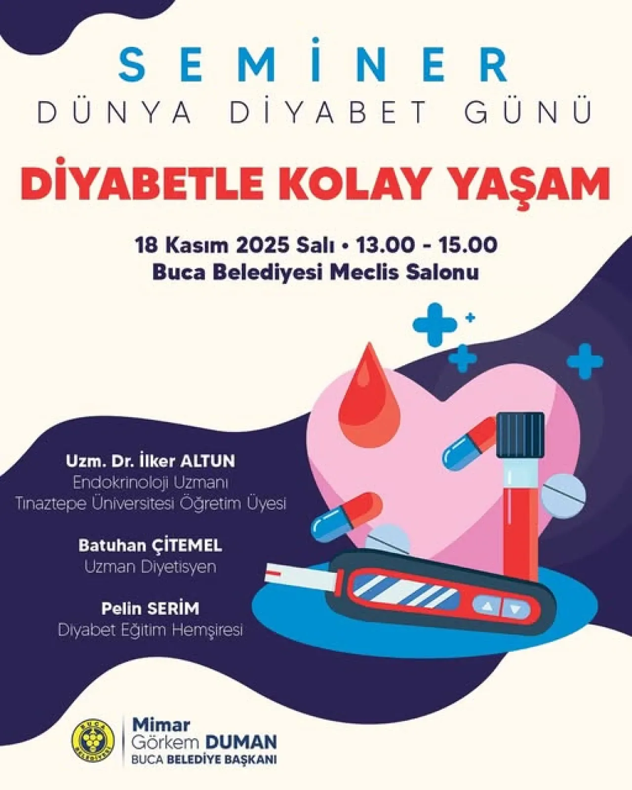 Buca Belediyesi'nden Diyabetle Kolay Yaşam Semineri Buca Belediyesi'nden Diyabetle Kolay Yaşam Semineri