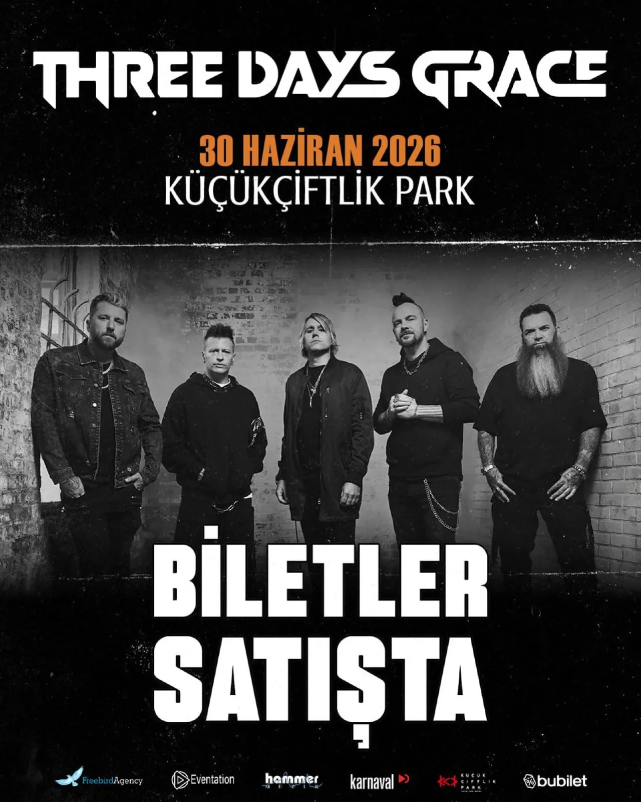 Three Days Grace İstanbul'da Dev Konser İçin Geri Dönüyor: Biletler Satışta Three Days Grace İstanbul'da Dev Konser İçin Geri Dönüyor: Biletler Satışta