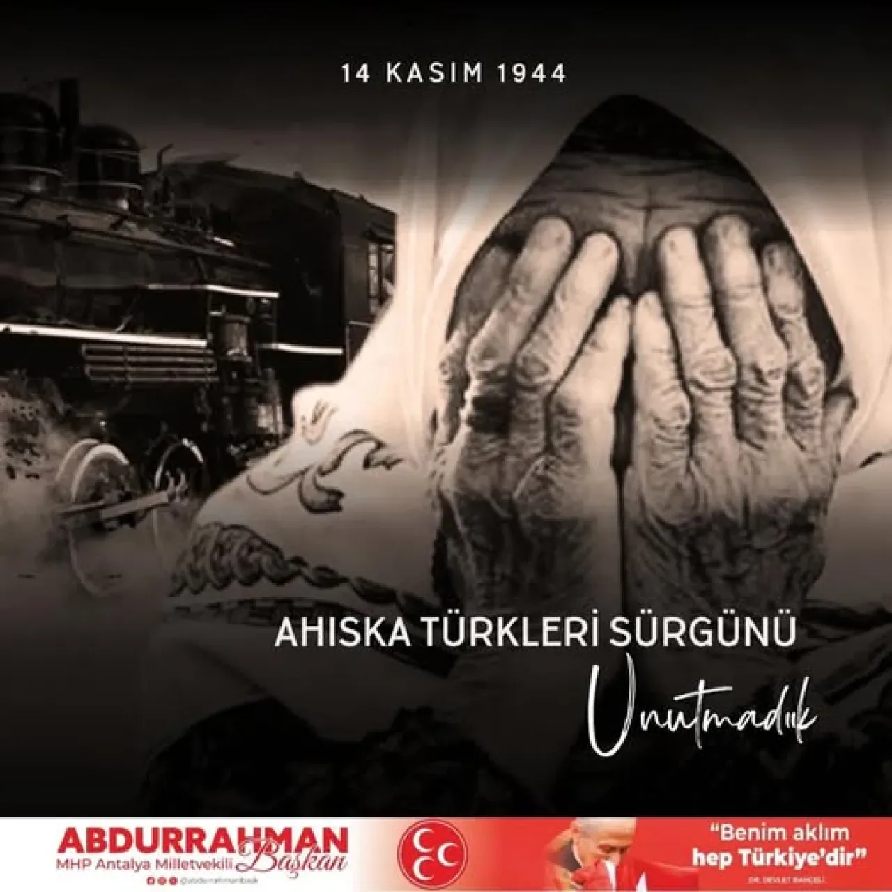 Antalya Milletvekili, 14 Kasım 1944 Ahıska Türkleri Sürgününü Andı Antalya Milletvekili, 14 Kasım 1944 Ahıska Türkleri Sürgününü Andı
