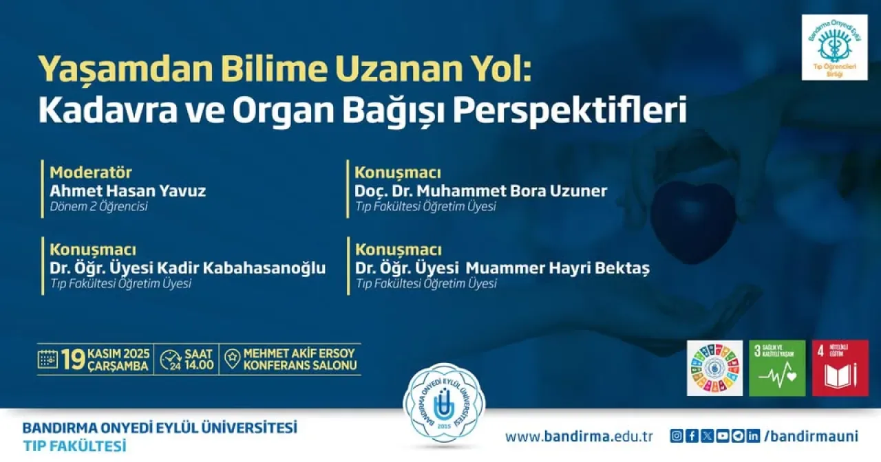 Bandırma'da Kadavra ve Organ Bağışının Önemi Konferansla Ele Alınıyor Bandırma'da Kadavra ve Organ Bağışının Önemi Konferansla Ele Alınıyor