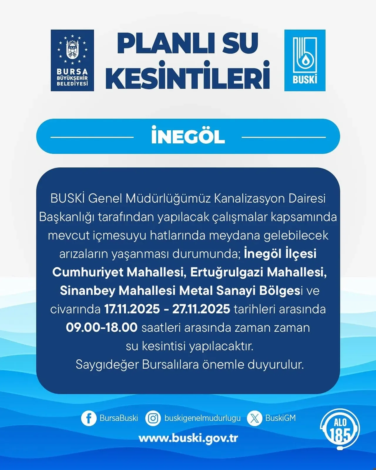 Bursa Büyükşehir Belediyesi'nden Vatandaşlara Önemli Duyuru Bursa Büyükşehir Belediyesi'nden Vatandaşlara Önemli Duyuru