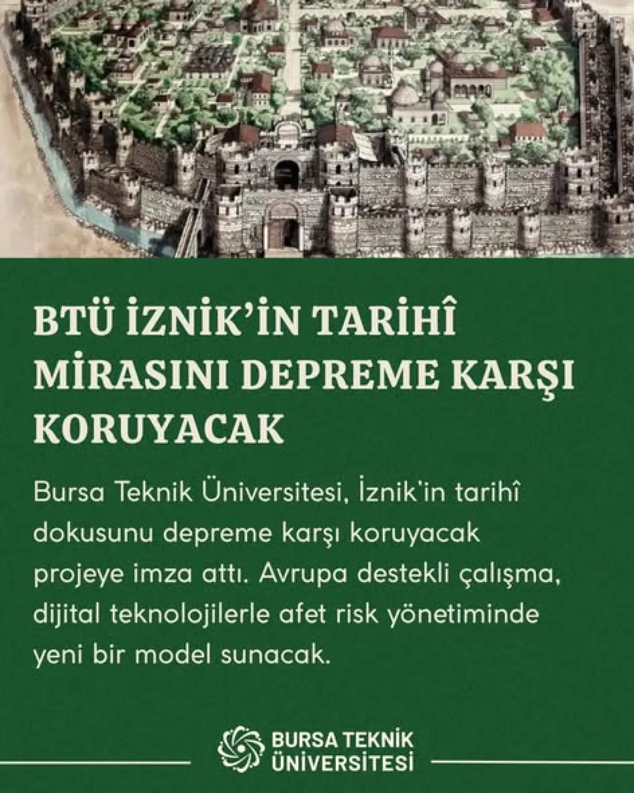 BTÜ, İznik'in Tarihi Yapılarını Deprem Riski Altında İnceliyor BTÜ, İznik'in Tarihi Yapılarını Deprem Riski Altında İnceliyor