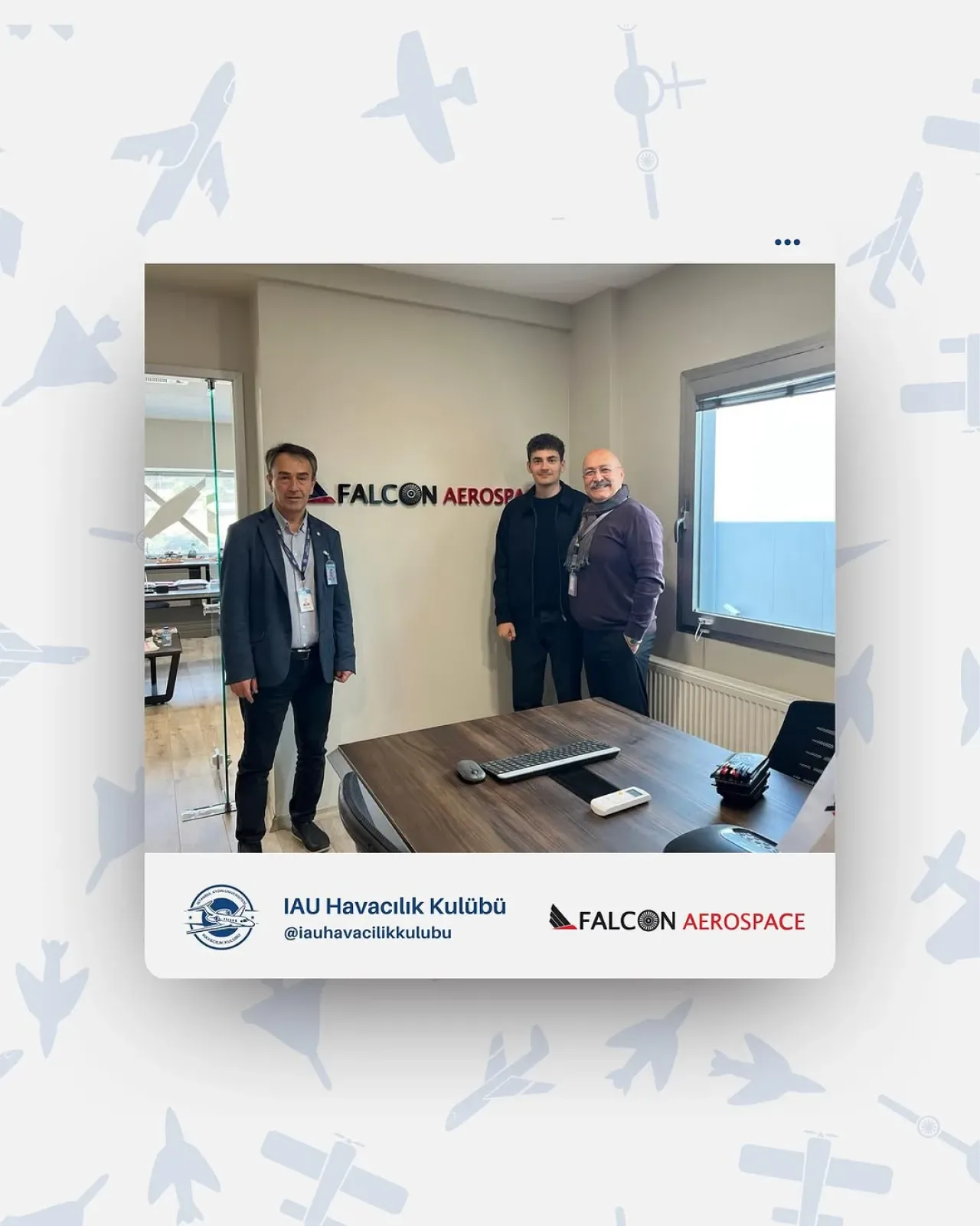 İAÜ Havacılık Kulübü, Falcon Aerospace'ın Yeni CEO'su Tolga Yıldız'ı Ziyaret Etti İAÜ Havacılık Kulübü, Falcon Aerospace'ın Yeni CEO'su Tolga Yıldız'ı Ziyaret Etti