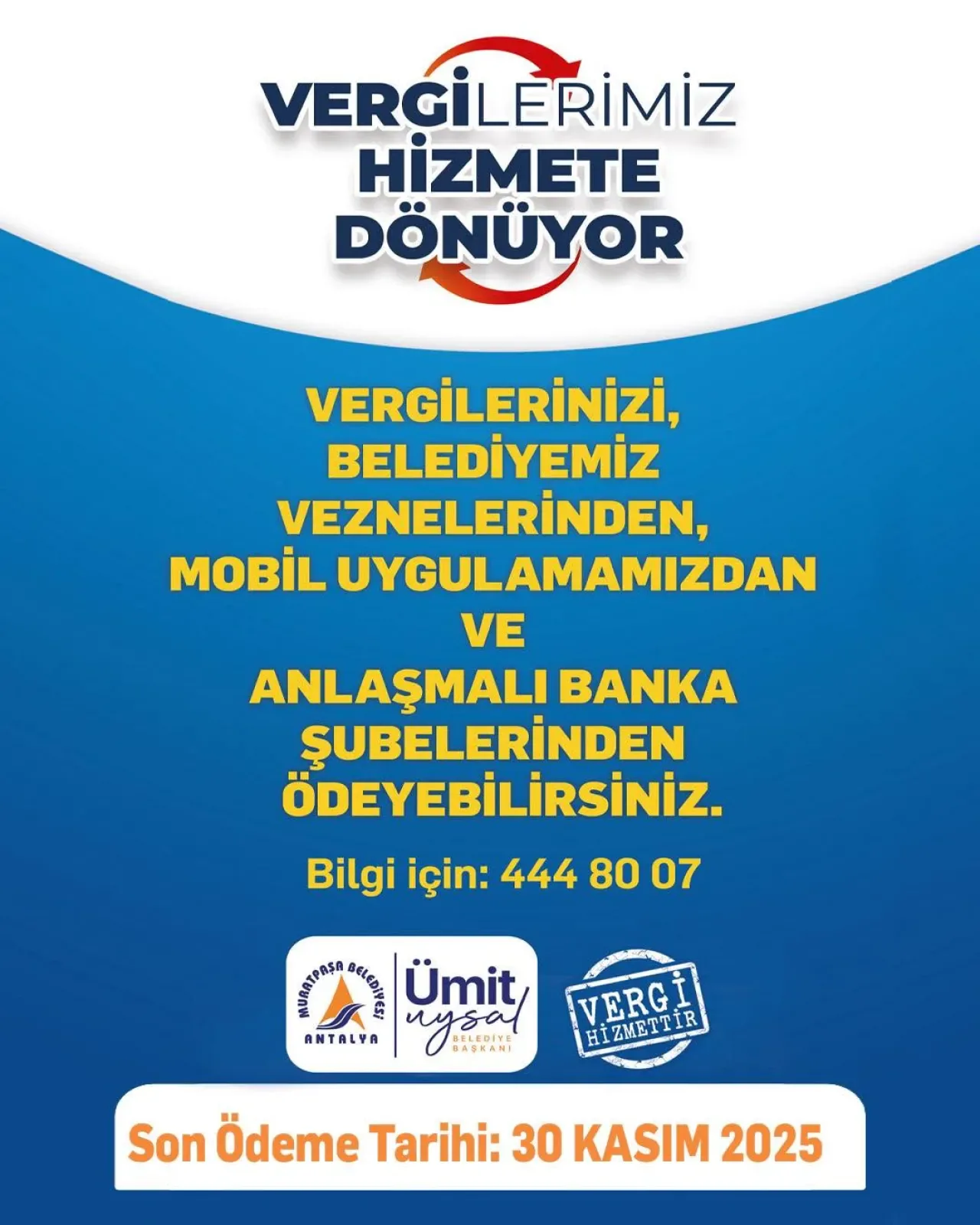 Muratpaşa'da Emlak Vergisi Ödemeleri İçin Son Tarih 30 Kasım Muratpaşa'da Emlak Vergisi Ödemeleri İçin Son Tarih 30 Kasım