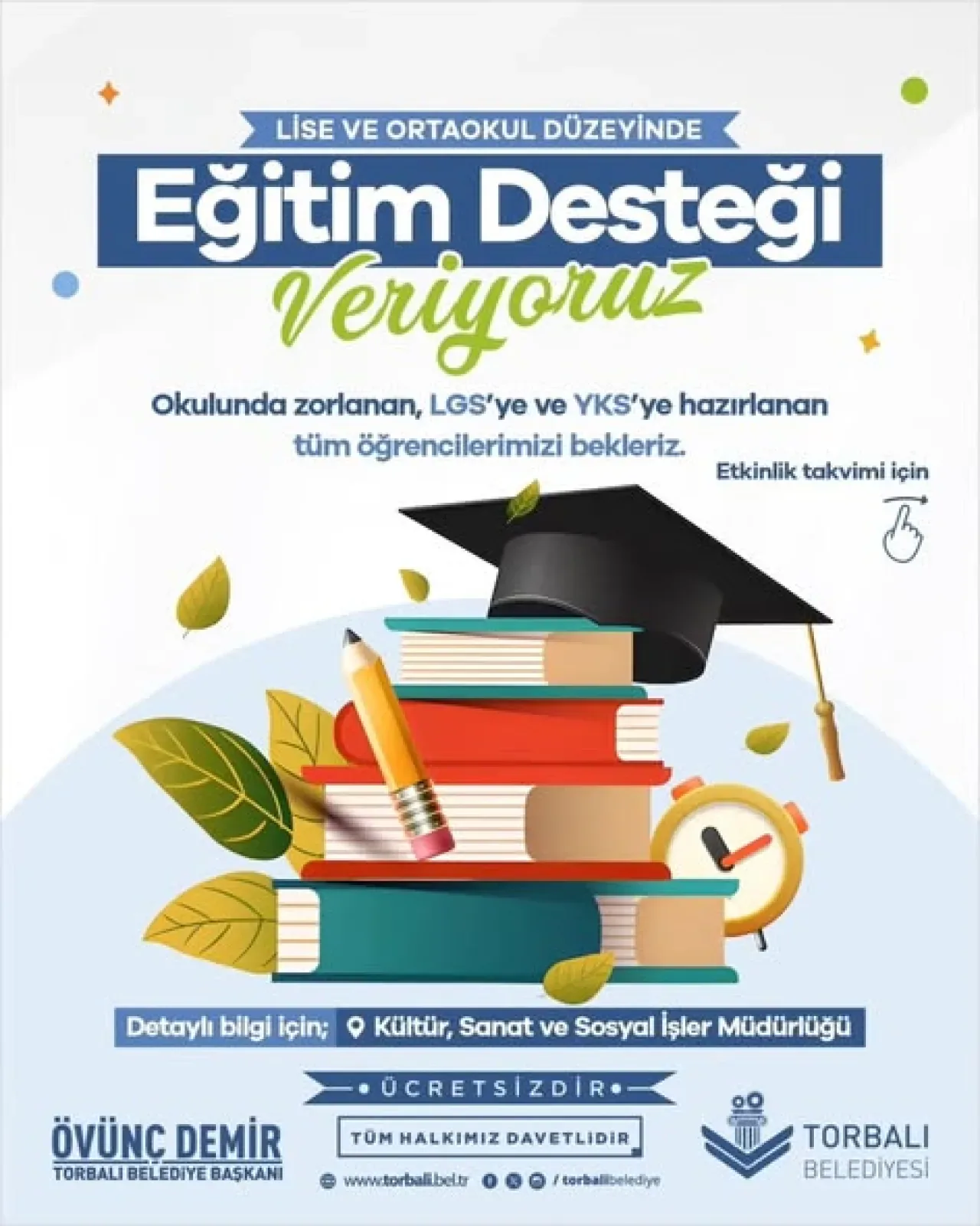 Torbalı'da Ortaokul ve Lise Öğrencilerine Ücretsiz Eğitim Desteği Torbalı'da Ortaokul ve Lise Öğrencilerine Ücretsiz Eğitim Desteği