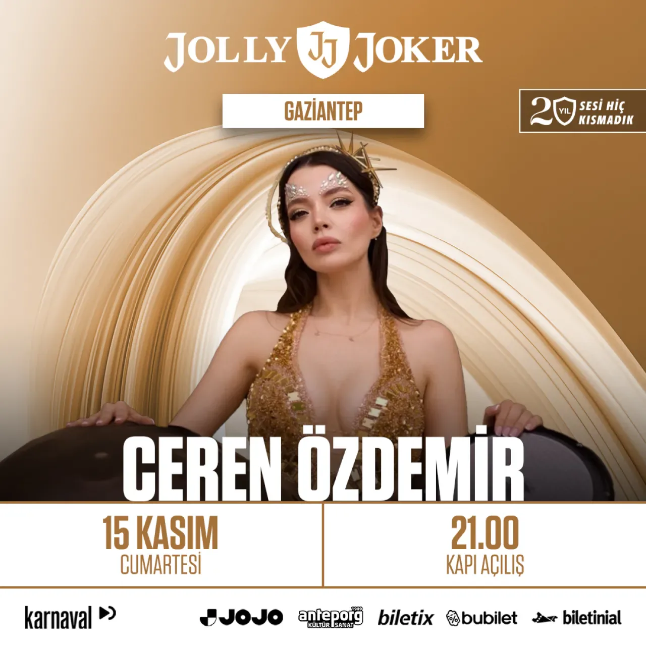 Ceren Özdemir, 15 Kasım'da Jolly Joker Gaziantep'te Sevenleriyle Buluşacak Ceren Özdemir, 15 Kasım'da Jolly Joker Gaziantep'te Sevenleriyle Buluşacak