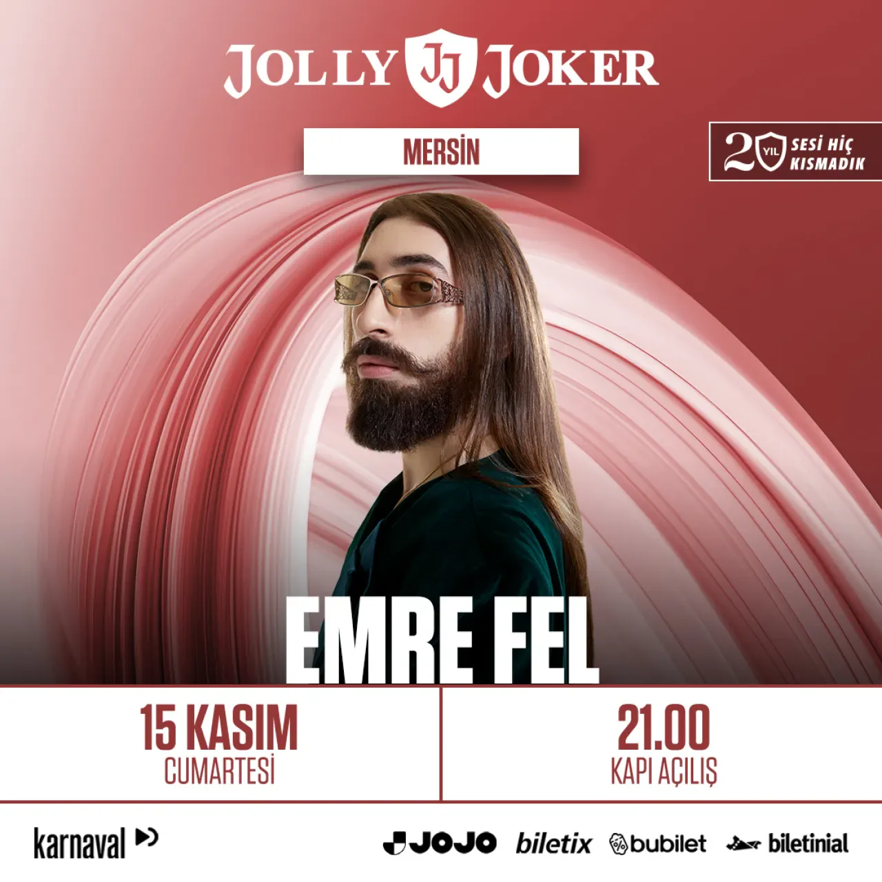 Emre Fel, 15 Kasım'da Jolly Joker Mersin'de Sevenleriyle Buluşuyor Emre Fel, 15 Kasım'da Jolly Joker Mersin'de Sevenleriyle Buluşuyor