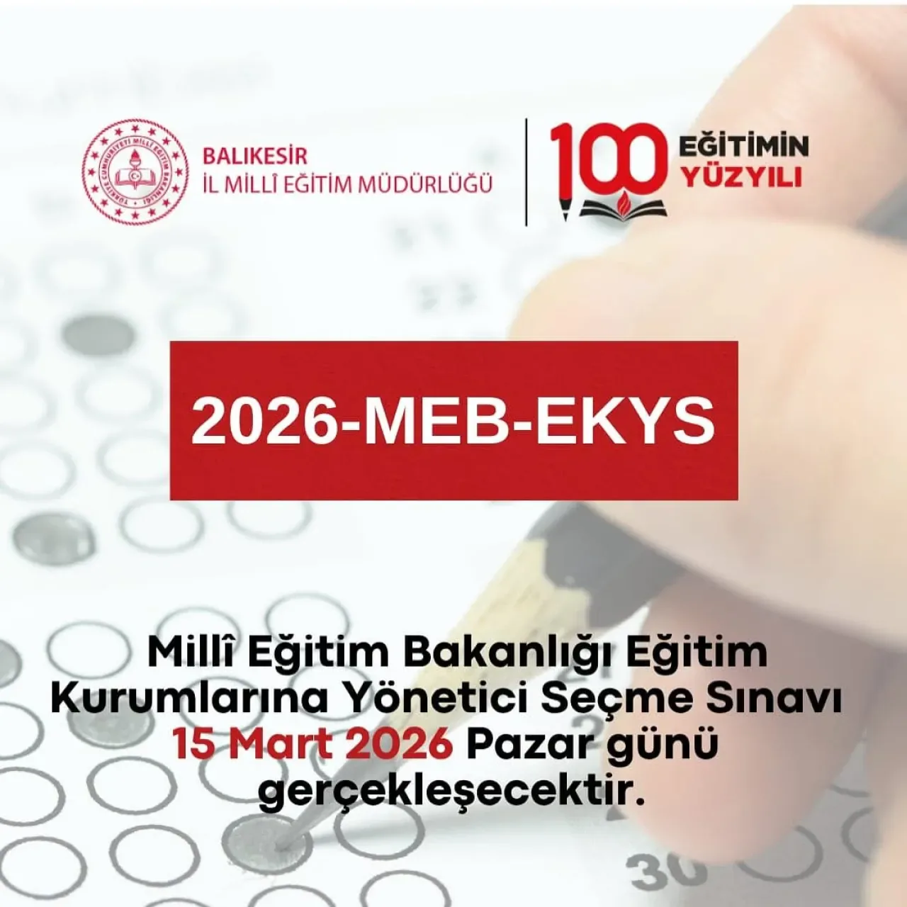 Balıkesir'de Eğitim Yöneticisi Seçim Sınavı Tarihi Belli Oldu Balıkesir'de Eğitim Yöneticisi Seçim Sınavı Tarihi Belli Oldu
