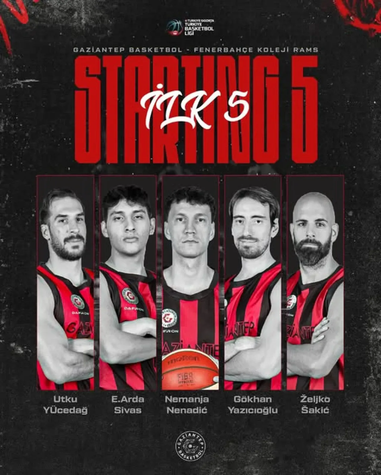 Gaziantep Basketbol Takımı, Fenerbahçe Koleji Karşısında İlk Beşini Açıkladı Gaziantep Basketbol Takımı, Fenerbahçe Koleji Karşısında İlk Beşini Açıkladı