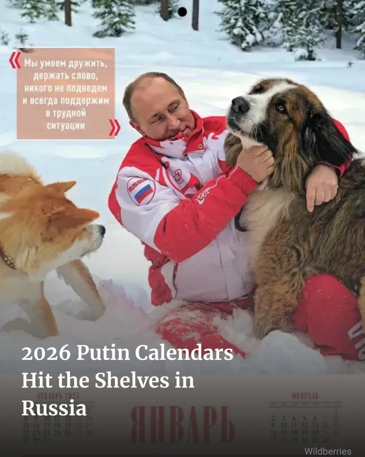 Rusya'da 2026 Putin Takvimleri Satışa Çıktı Rusya'da 2026 Putin Takvimleri Satışa Çıktı