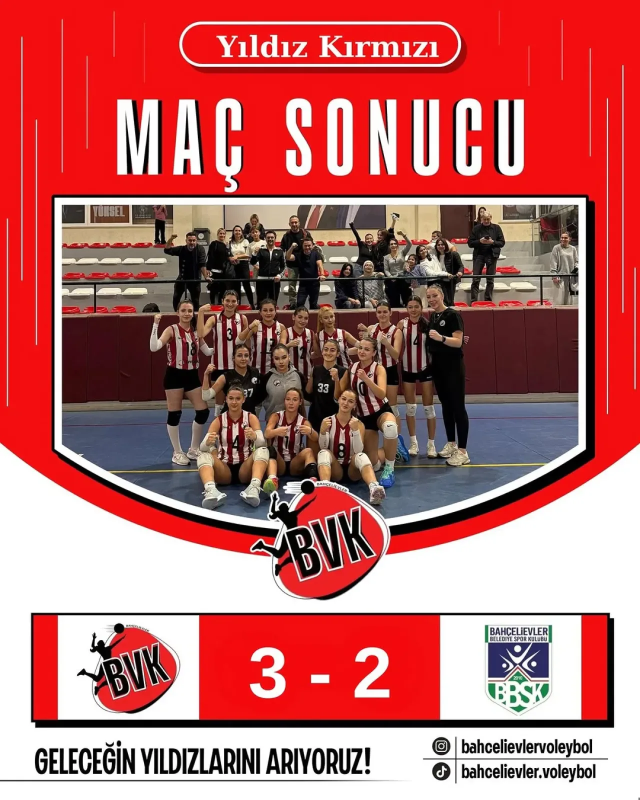Bahçelievler Voleybol Kulübü Yıldız Takımı Zorlu Mücadeleyi Kazandı Bahçelievler Voleybol Kulübü Yıldız Takımı Zorlu Mücadeleyi Kazandı