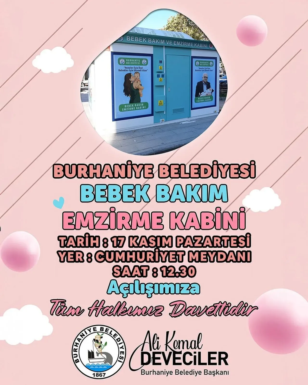 Burhaniye'de Anneler İçin Bebek Bakım ve Emzirme Kabini Hizmete Giriyor Burhaniye'de Anneler İçin Bebek Bakım ve Emzirme Kabini Hizmete Giriyor