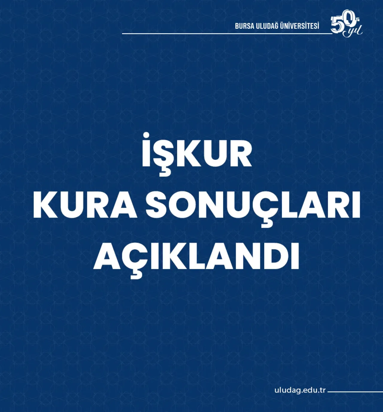 Bursa Uludağ Üniversitesi 2025-2026 İŞKUR Gençlik Programı Başvuru Sonuçları Açıklandı Bursa Uludağ Üniversitesi 2025-2026 İŞKUR Gençlik Programı Başvuru Sonuçları Açıklandı