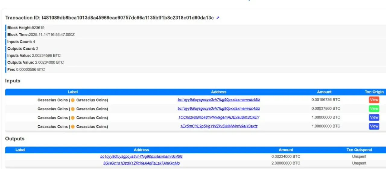 13 Yıl Sonra Hareketsiz Duran Casascius Coin'lerinde Hareketlilik 13 Yıl Sonra Hareketsiz Duran Casascius Coin'lerinde Hareketlilik