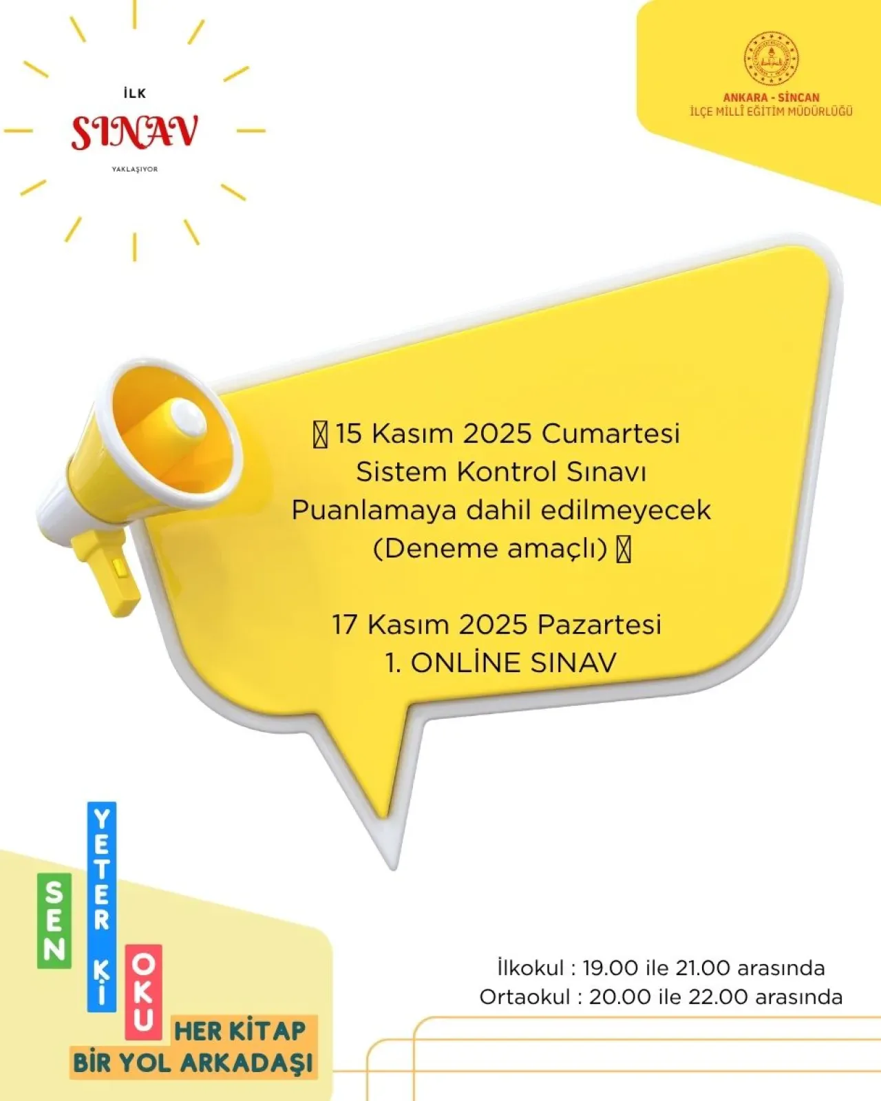 Sincan'da Kitap Okuma Yarışması İçin Sınav Zamanı Sincan'da Kitap Okuma Yarışması İçin Sınav Zamanı