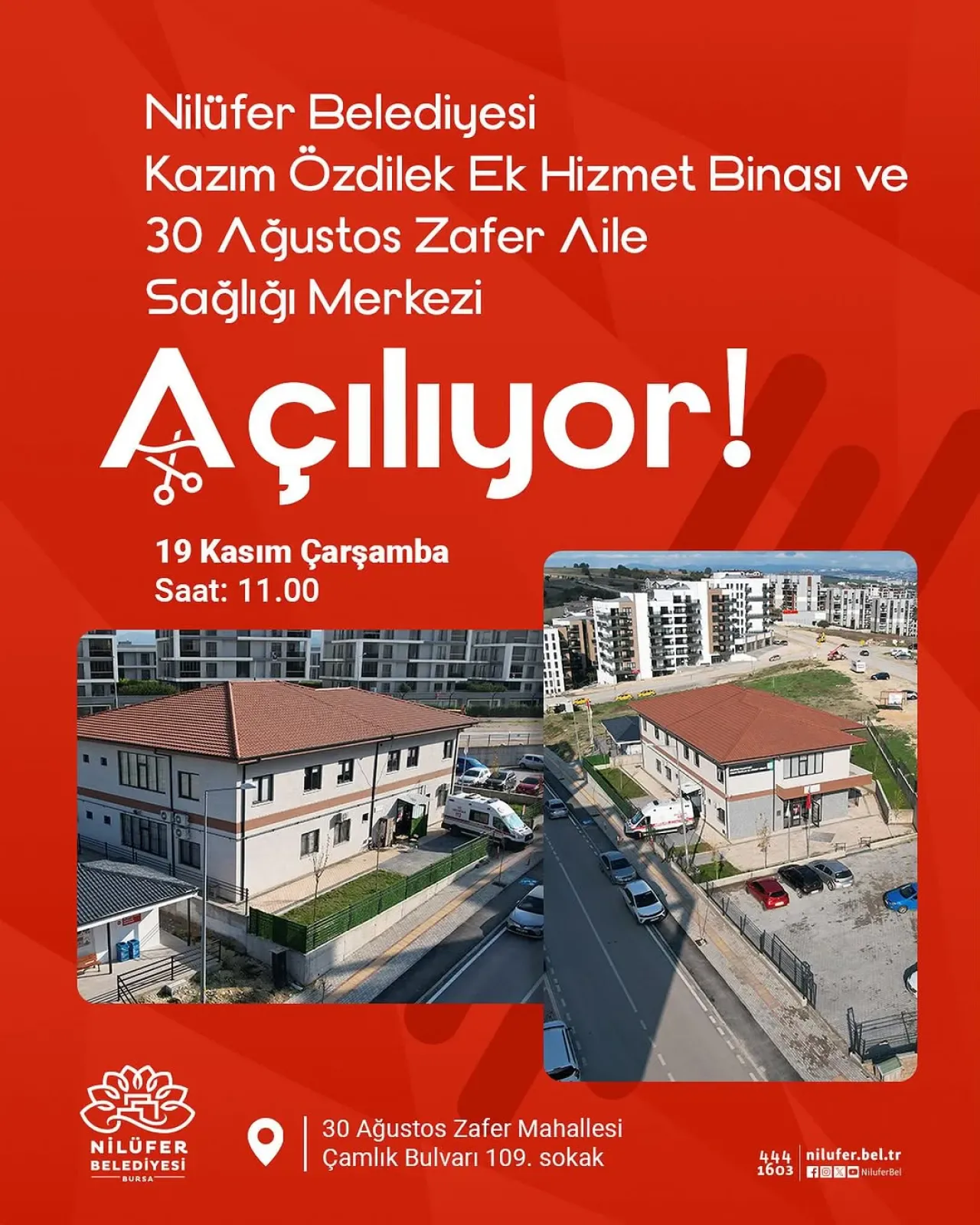 Bursa Nilüfer'de İki Yeni Hizmet Binası Hizmete Açılıyor Bursa Nilüfer'de İki Yeni Hizmet Binası Hizmete Açılıyor