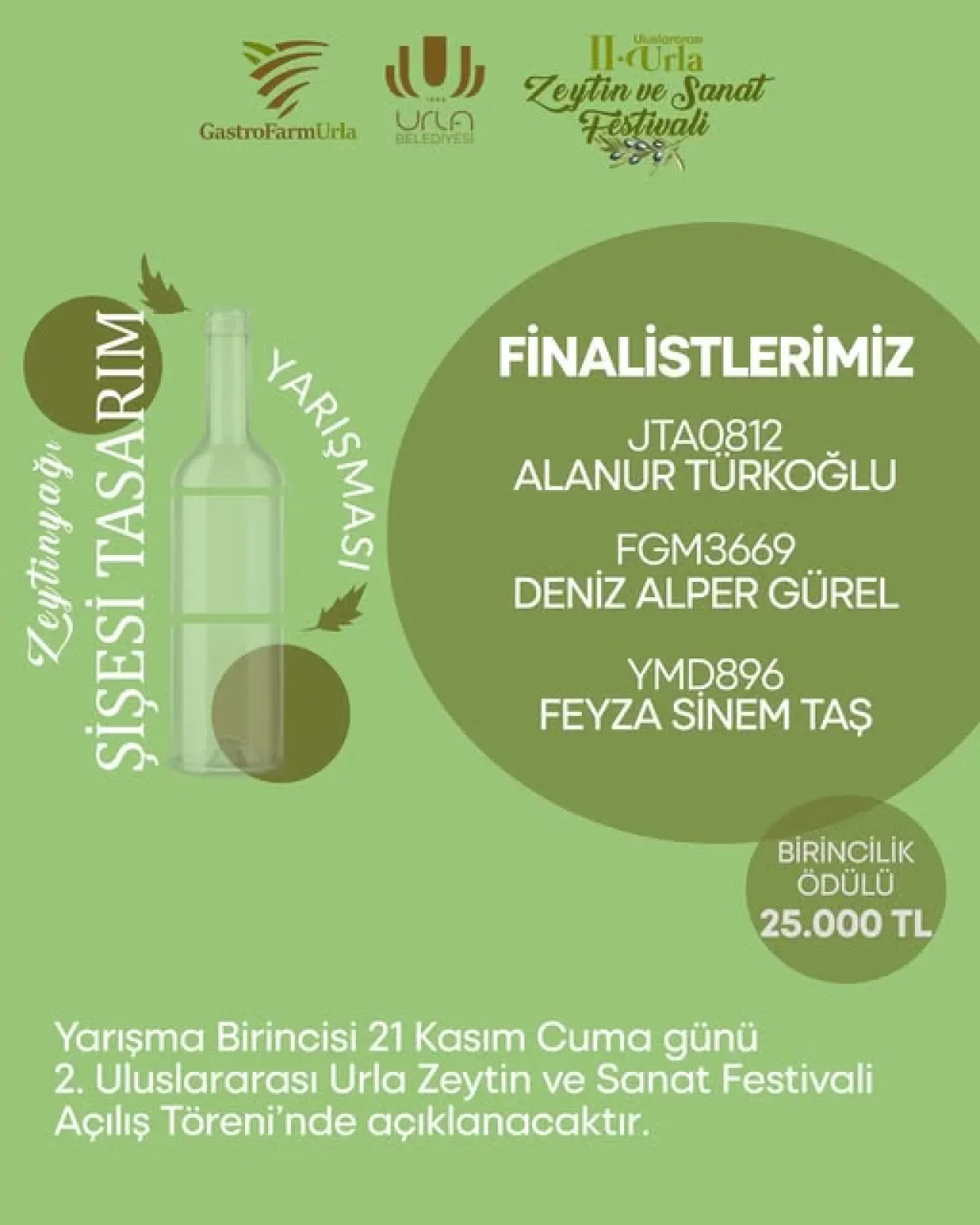 Zeytinyağı Şişesi Tasarım Yarışması'nda Finalistler Açıklandı Zeytinyağı Şişesi Tasarım Yarışması'nda Finalistler Açıklandı