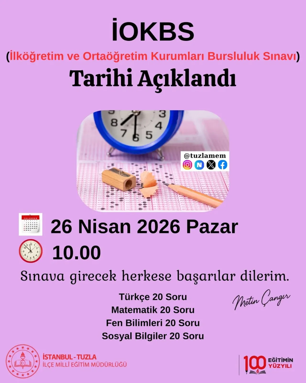 İstanbul Tuzla'da 2026 Eğitim ve Sınav Takvimi Açıklandı İstanbul Tuzla'da 2026 Eğitim ve Sınav Takvimi Açıklandı
