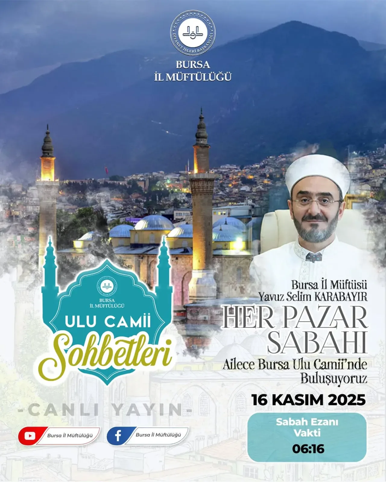 Bursa Ulu Cami'de Ailece Katılım İçin Cuma Sohbetleri Bursa Ulu Cami'de Ailece Katılım İçin Cuma Sohbetleri