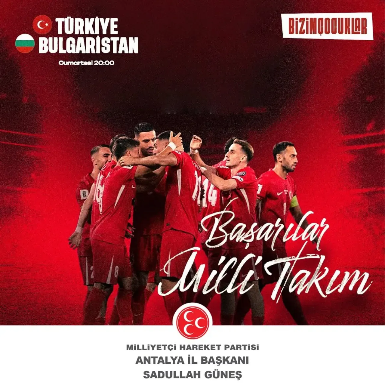 Antalya MHP İl Başkanı Güneş, A Milli Takım'a Başarı Mesajı Yayımladı Antalya MHP İl Başkanı Güneş, A Milli Takım'a Başarı Mesajı Yayımladı