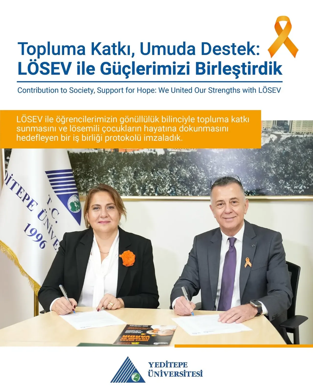 Yeditepe Üniversitesi ve LÖSEV'den Lösemili Çocuklara Destek İş Birliği Yeditepe Üniversitesi ve LÖSEV'den Lösemili Çocuklara Destek İş Birliği