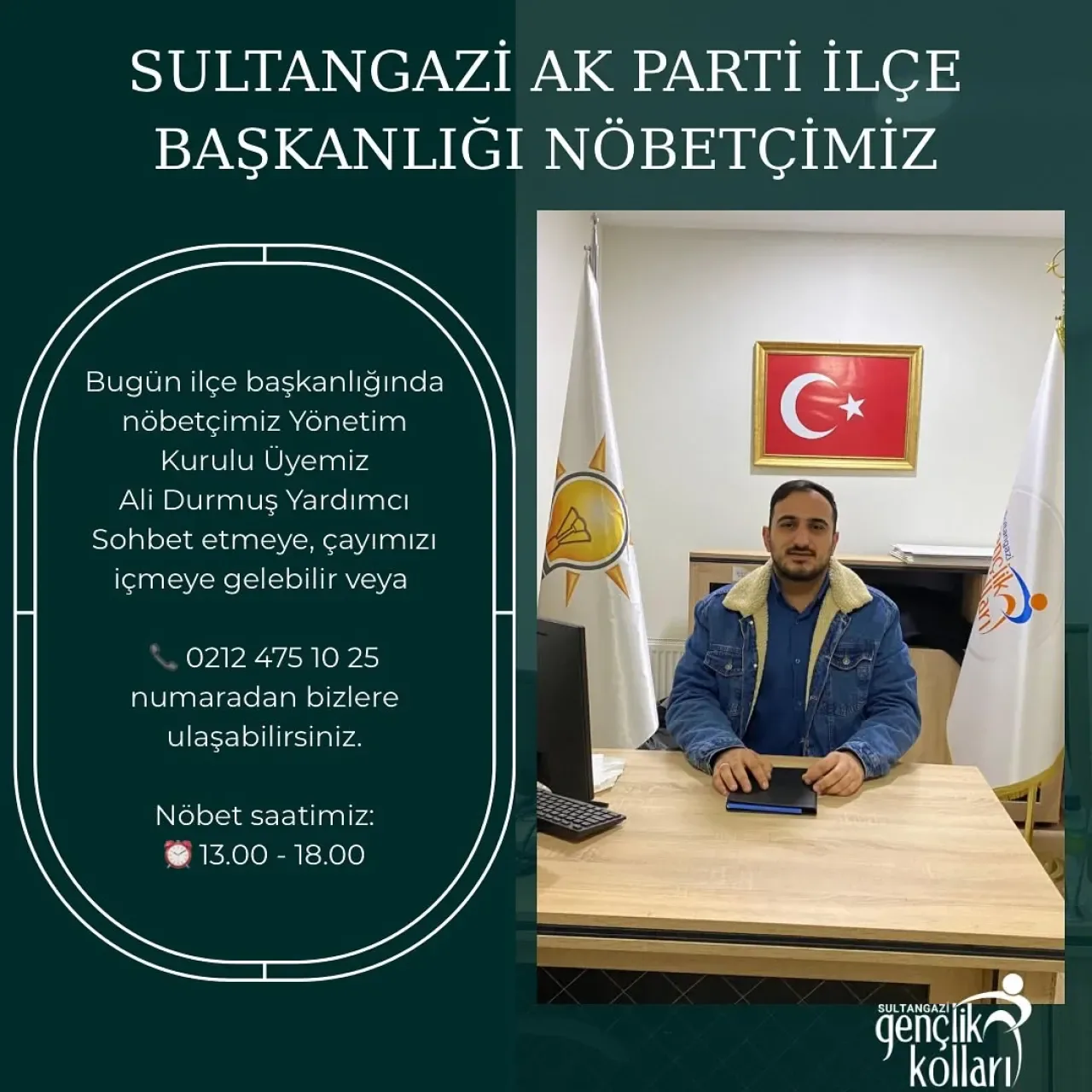 AK Gençlik Sultangazi'de Günlük Nöbet Uygulaması Başladı AK Gençlik Sultangazi'de Günlük Nöbet Uygulaması Başladı