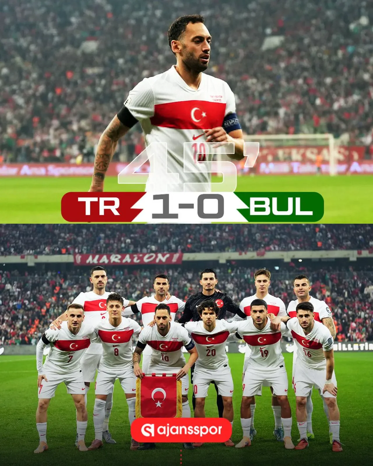 Türkiye Milli Takımı, Hakan Çalhanoğlu'nun Golüyle İlk Yarıyı Önde Kapattı Türkiye Milli Takımı, Hakan Çalhanoğlu'nun Golüyle İlk Yarıyı Önde Kapattı