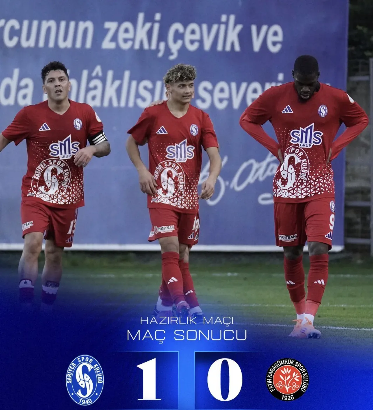 Sarıyer, Karagümrük'ü 1-0 Mağlup Etti Sarıyer, Karagümrük'ü 1-0 Mağlup Etti