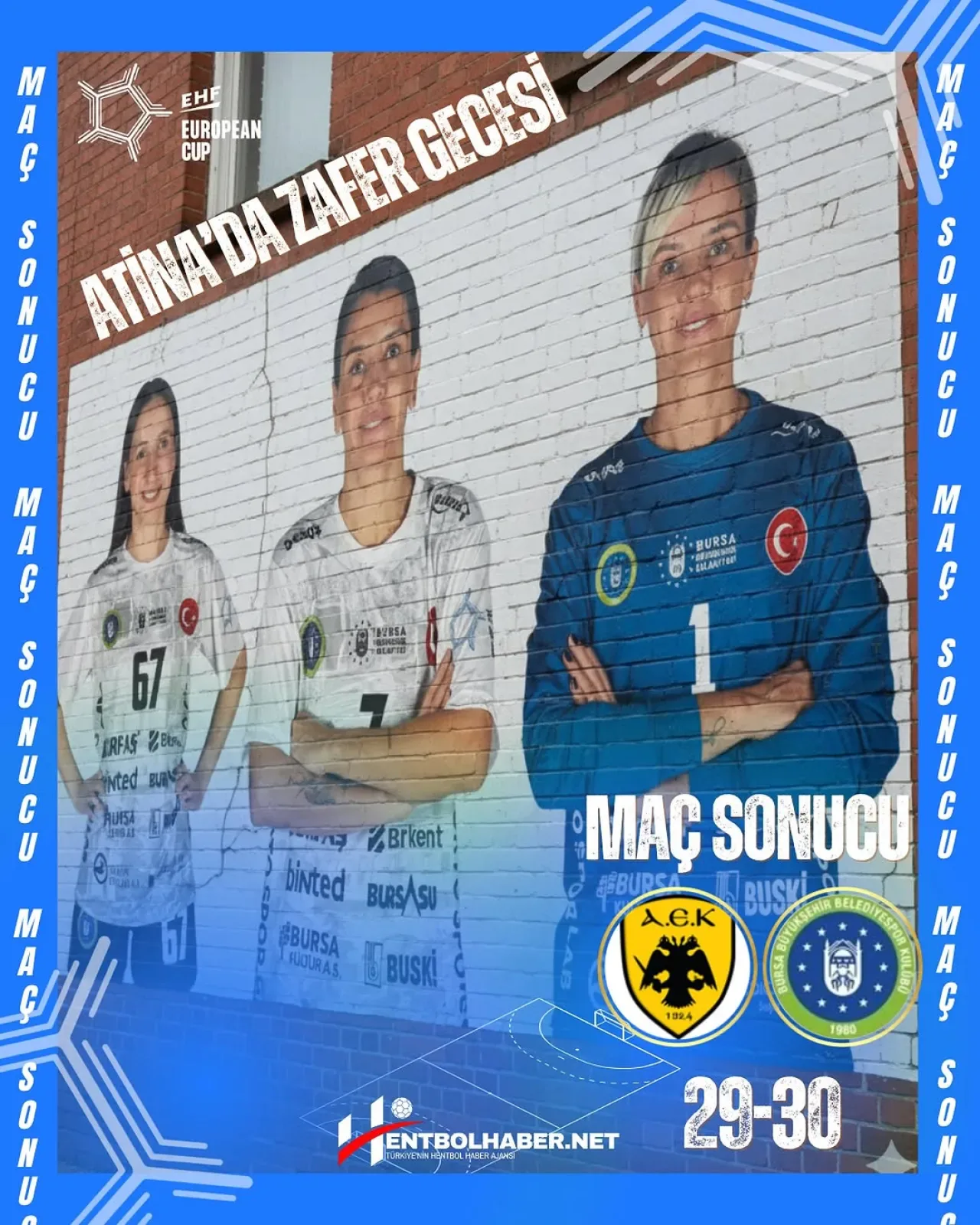 Bursa Büyükşehir Belediyespor, AEK'i Avrupa'da Devirdi! Bursa Büyükşehir Belediyespor, AEK'i Avrupa'da Devirdi!