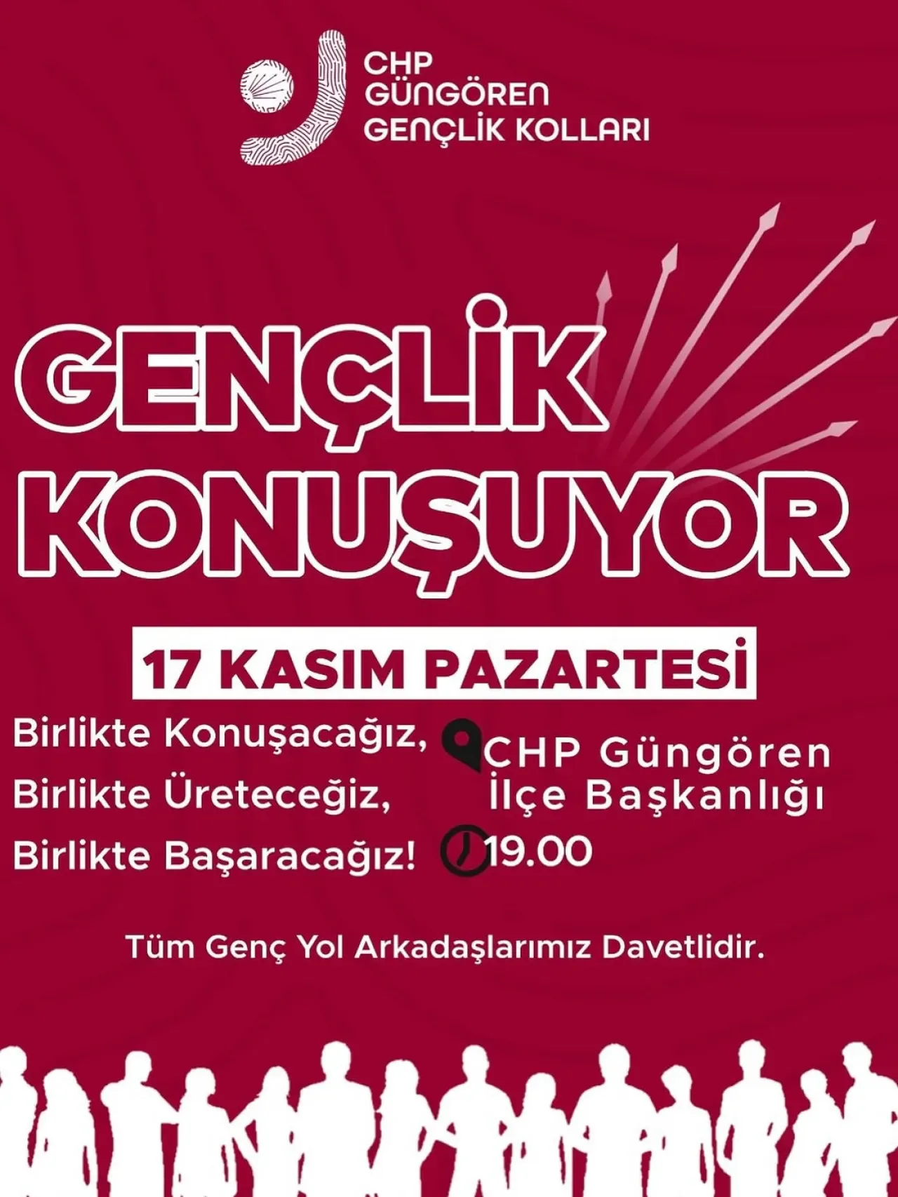CHP Güngören Gençlik Kolları, Gençlerin Katılımıyla Yeni Döneme 'Söz Gençlerde' Diyecek CHP Güngören Gençlik Kolları, Gençlerin Katılımıyla Yeni Döneme 'Söz Gençlerde' Diyecek
