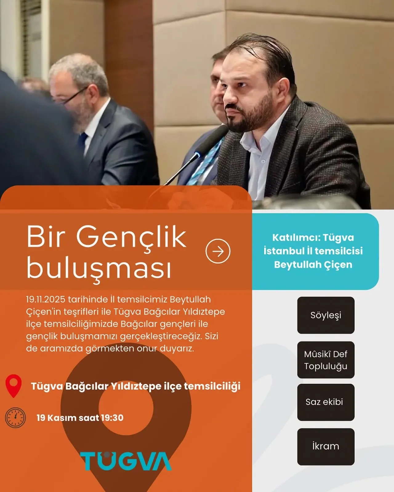 TÜGVA Bağcılar'da Gençlerle Buluşma Etkinliği Düzenliyor TÜGVA Bağcılar'da Gençlerle Buluşma Etkinliği Düzenliyor