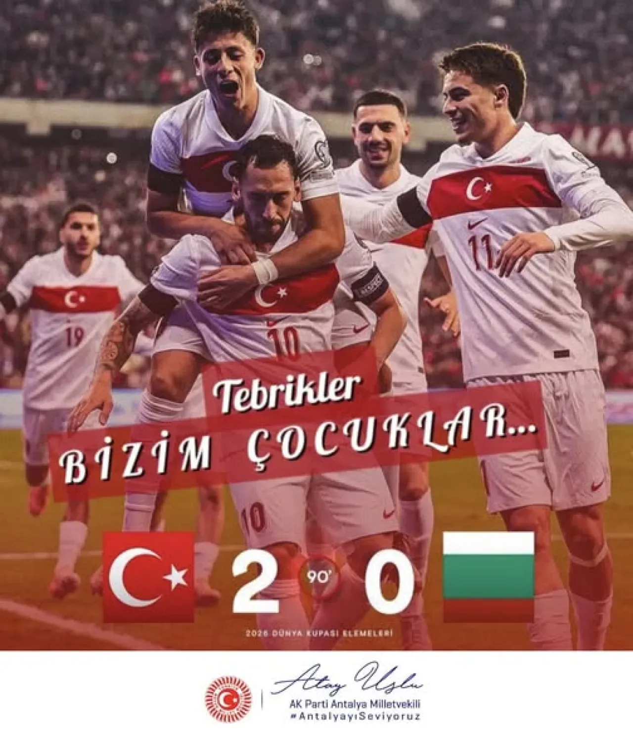 Milli Takım Bulgaristan'ı 2-0 Mağlup Etti: 2026 Dünya Kupası Yolunda Önemli Galibiyet Milli Takım Bulgaristan'ı 2-0 Mağlup Etti: 2026 Dünya Kupası Yolunda Önemli Galibiyet