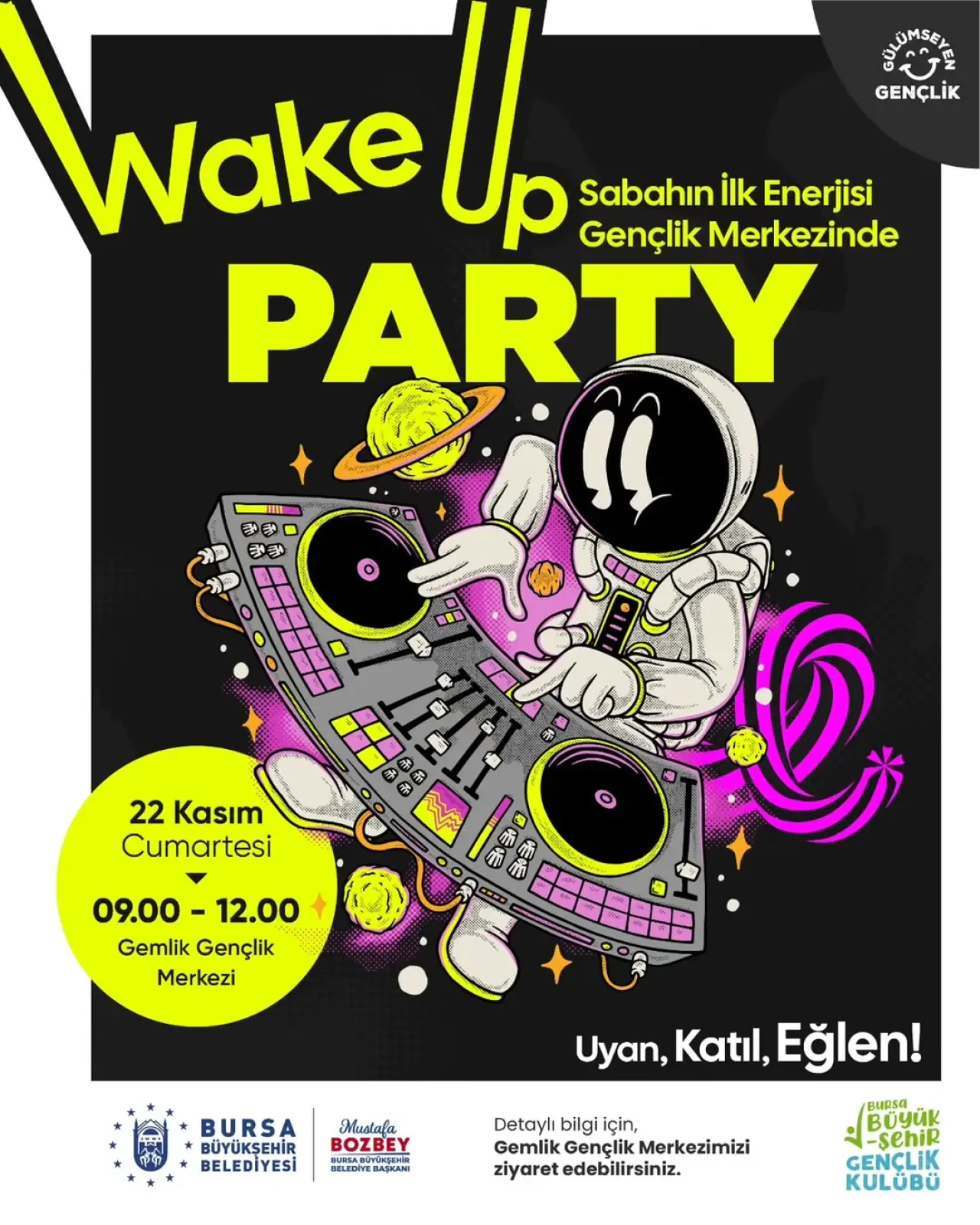 Gemlik Gençlik Merkezi'nde Enerji Dolu Wake Up Party Gemlik Gençlik Merkezi'nde Enerji Dolu Wake Up Party