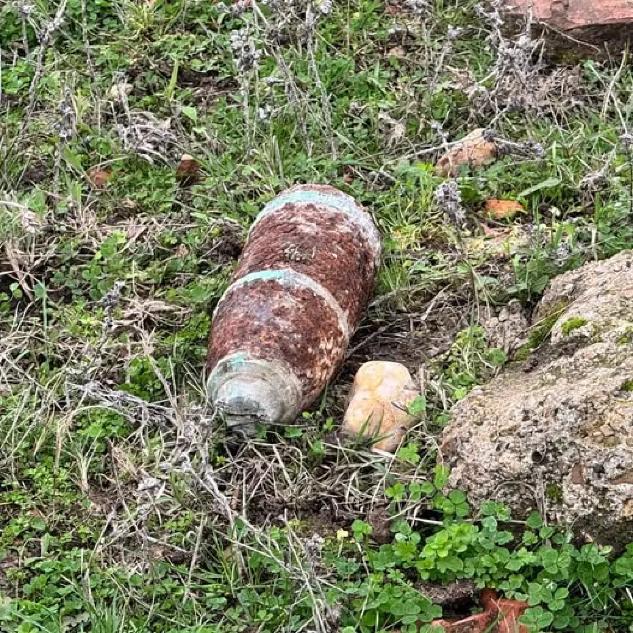 Edirne'de Mantar Toplarken Bulunan Tarihi Top Mermisi Patlatıldı Edirne'de Mantar Toplarken Bulunan Tarihi Top Mermisi Patlatıldı