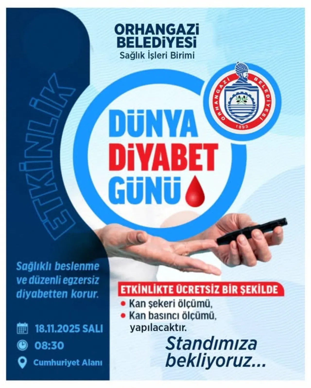 Orhangazi Belediyesi'nden Dünya Diyabet Günü'nde Ücretsiz Sağlık Taraması Orhangazi Belediyesi'nden Dünya Diyabet Günü'nde Ücretsiz Sağlık Taraması