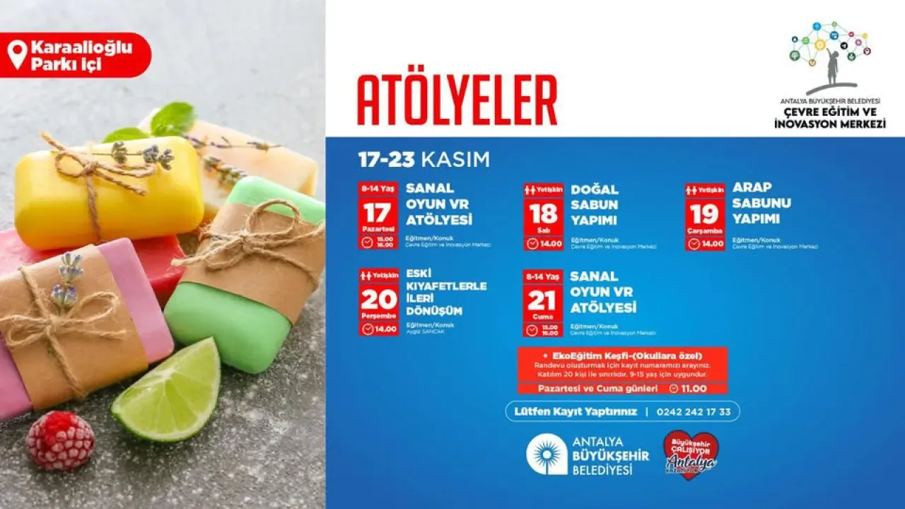 Antalya'da Çevre Dostu Atölyelerle Dolu Bir Hafta Antalya'da Çevre Dostu Atölyelerle Dolu Bir Hafta