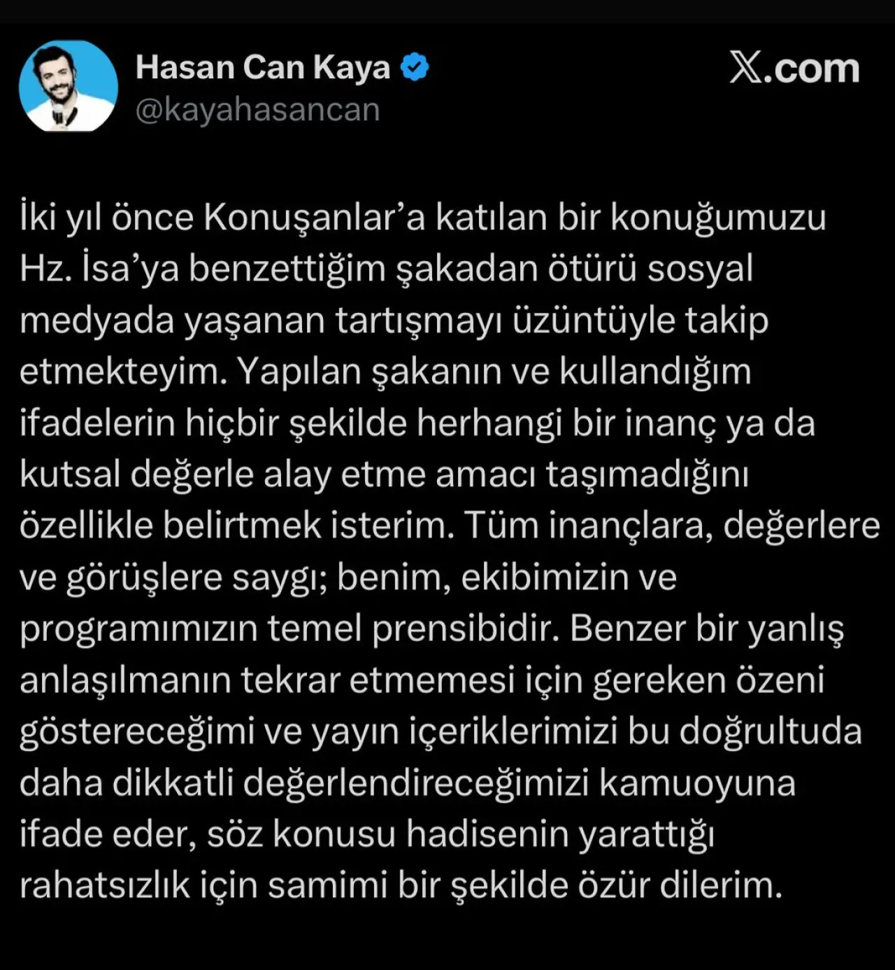 Hasan Can Kaya, Sosyal Medyada Dolaşıma Giren Eski Videosu İçin Özür Diledi Hasan Can Kaya, Sosyal Medyada Dolaşıma Giren Eski Videosu İçin Özür Diledi