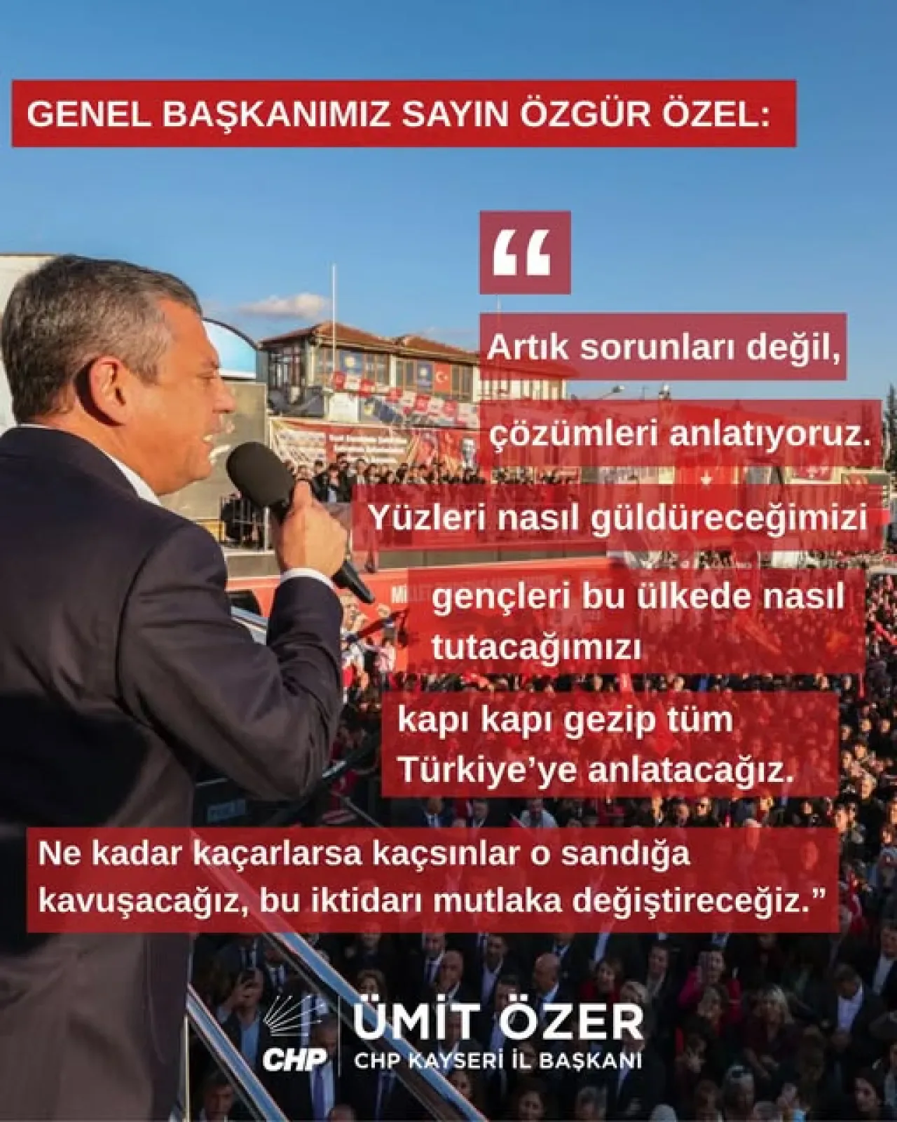 CHP Genel Başkanı Özgür Özel: "Sorunları Değil, Çözümleri Anlatacağız" CHP Genel Başkanı Özgür Özel: "Sorunları Değil, Çözümleri Anlatacağız"
