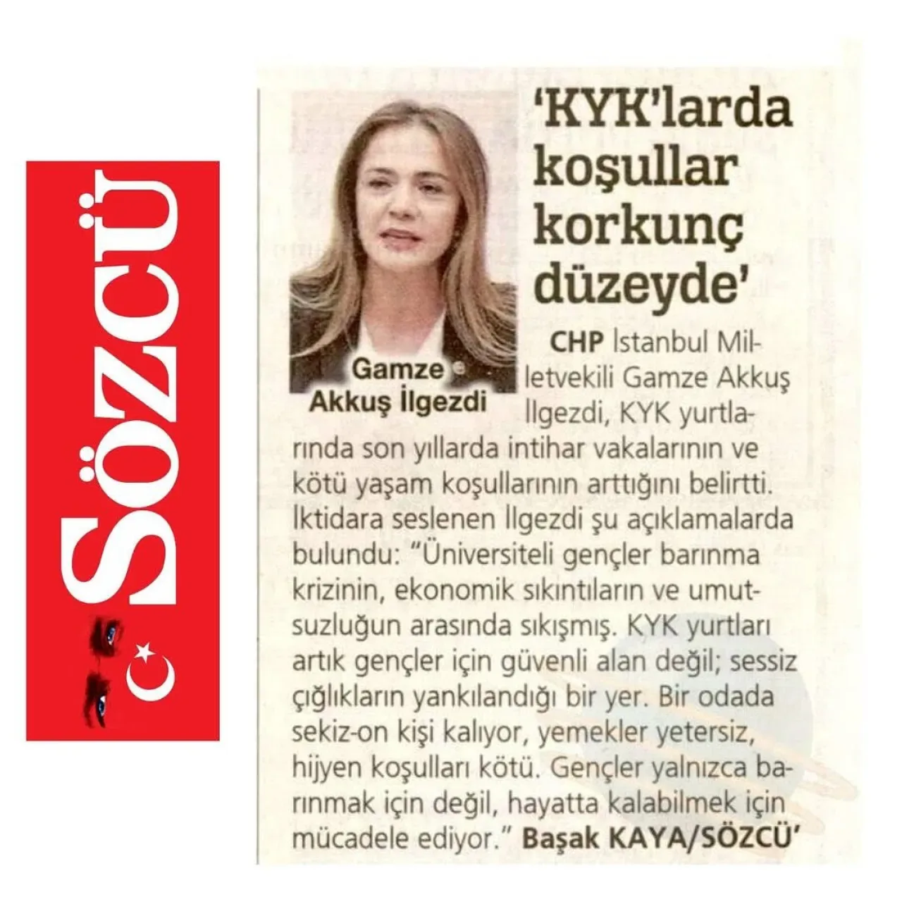 CHP'li İlgezdi'den KYK Yurtlarındaki Güvenlik ve Barınma Krizi Uyarısı CHP'li İlgezdi'den KYK Yurtlarındaki Güvenlik ve Barınma Krizi Uyarısı