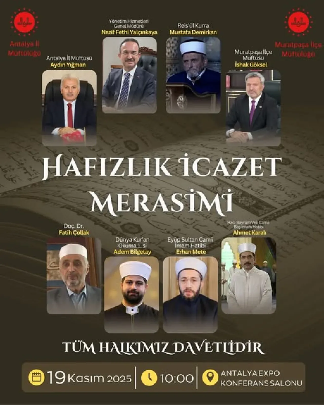 Antalya'da Hafızlık Heyecanı: 77 Hafız İçin İcazet Töreni Antalya'da Hafızlık Heyecanı: 77 Hafız İçin İcazet Töreni