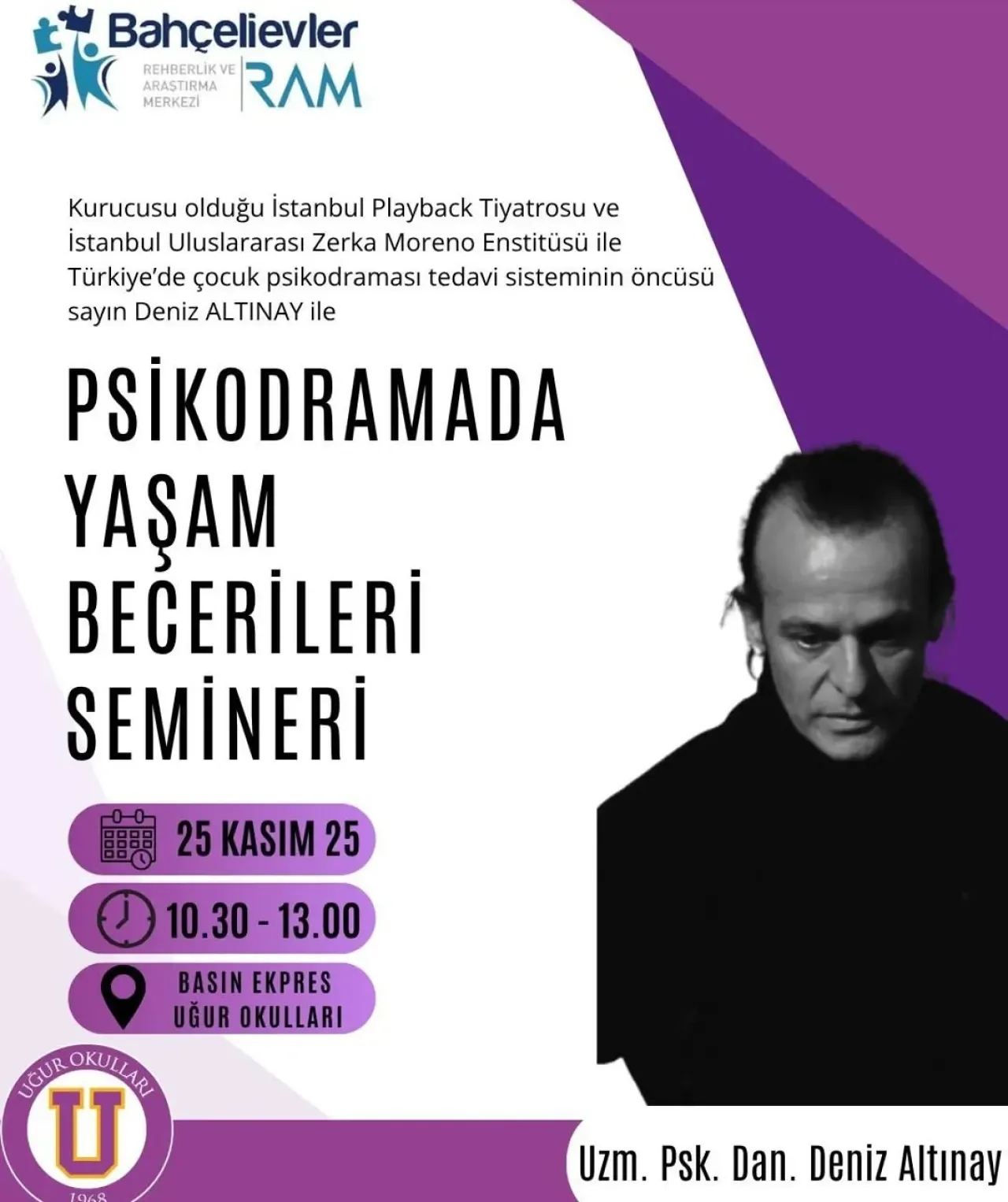 Bahçelievler'de Psikodrama Temelli Yaşam Becerileri Semineri Düzenlenecek Bahçelievler'de Psikodrama Temelli Yaşam Becerileri Semineri Düzenlenecek