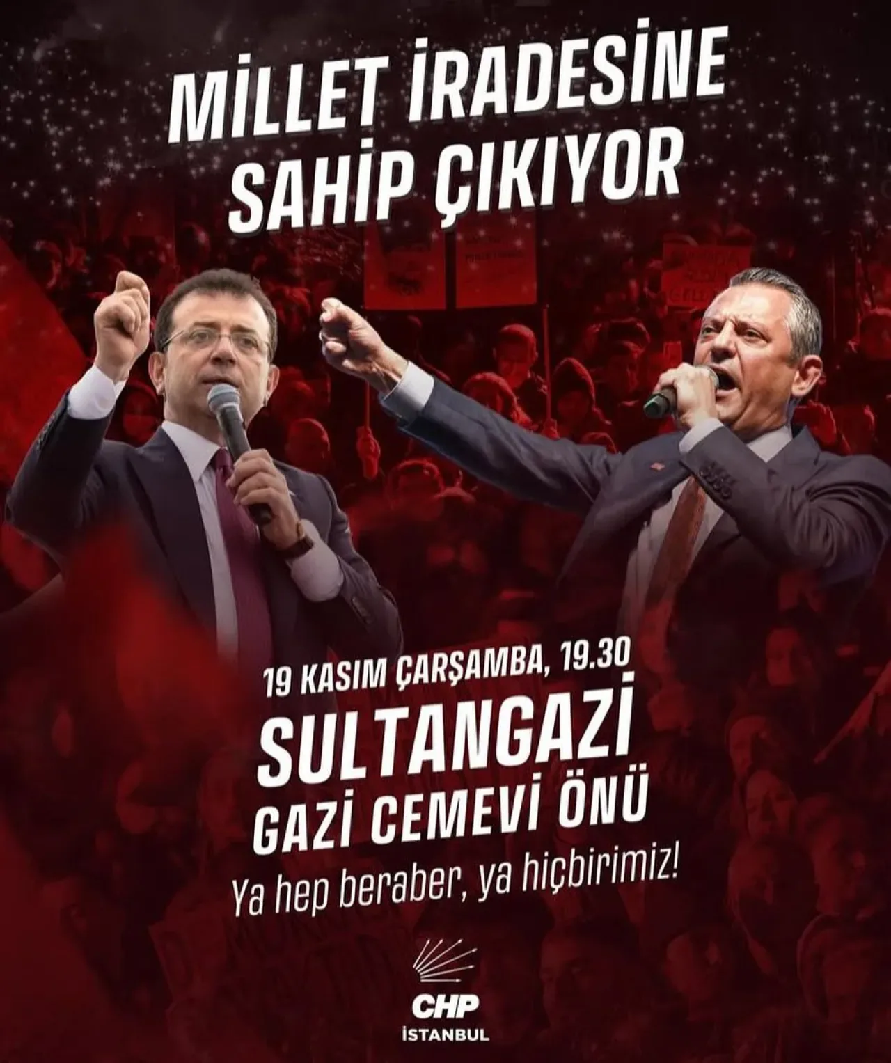 CHP'den Sultangazi'de Adalet ve Özgürlük Mitingi CHP'den Sultangazi'de Adalet ve Özgürlük Mitingi