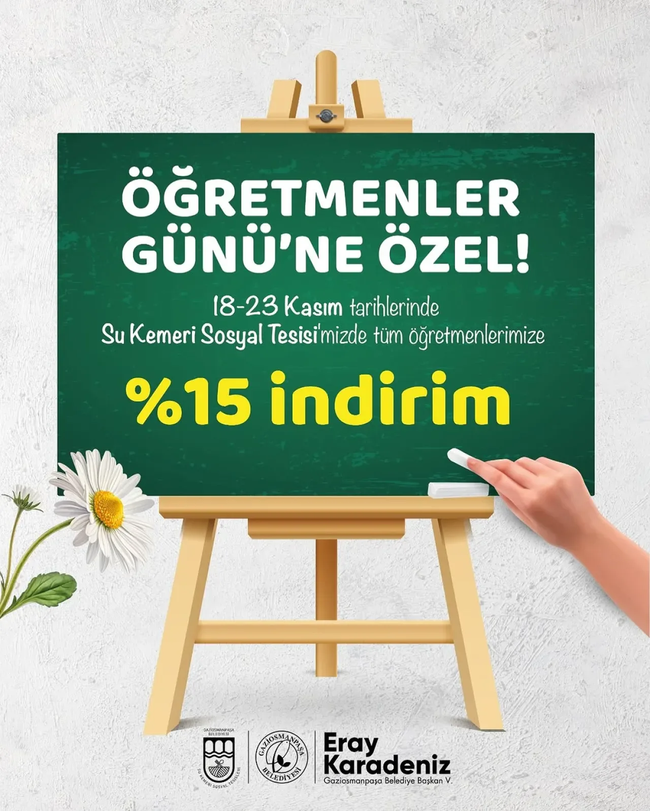 Gaziosmanpaşa'da Öğretmenler Günü'ne Özel İndirim Gaziosmanpaşa'da Öğretmenler Günü'ne Özel İndirim